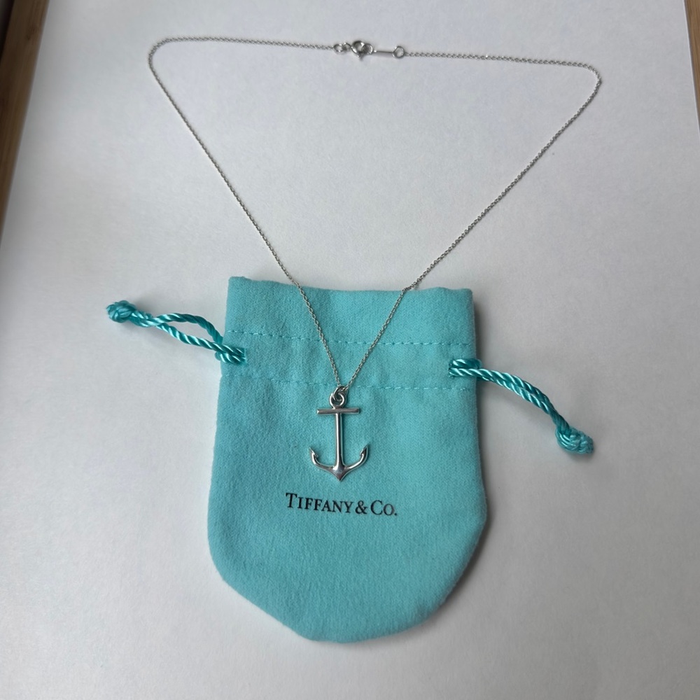 Tiffany & Co. Sterling Silver Anchor Pendant and Chain (Rare limited edition)